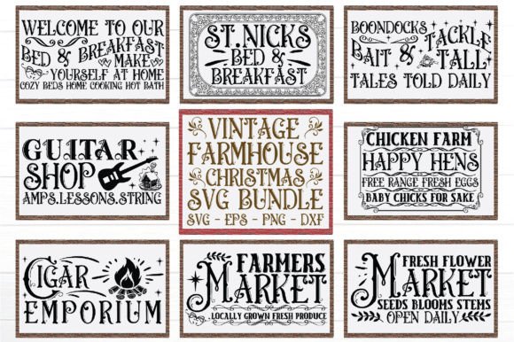 Download Vintage Farmhouse Christmas Svg Bundle - Christmas svg bundle Collection