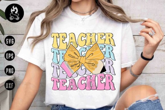 Download Retro Teacher Bow SVG, Back to School - Premium Resources