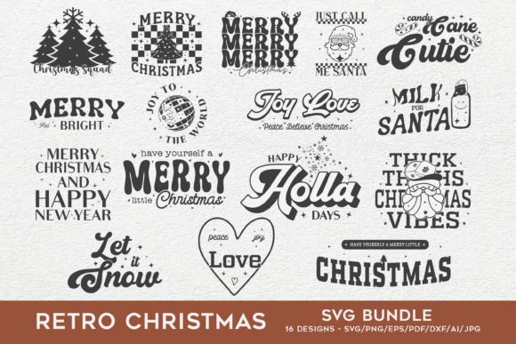 Download Retro Christmas Svg Bundle - Christmas svg bundle Collection